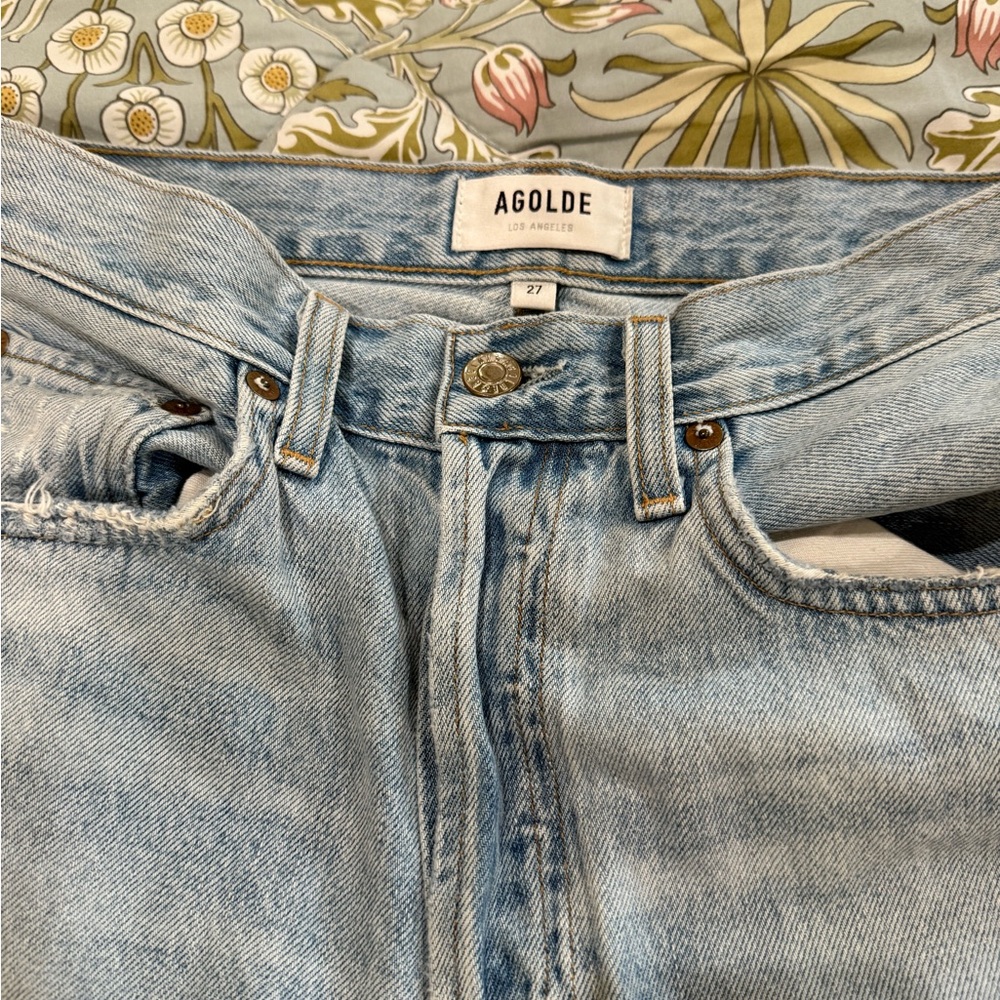 Agolde Riley High Rise Jeans- Light Wash - Picture 2 of 6